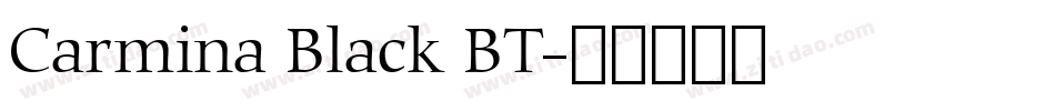 Carmina Black BT字体转换